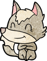 friendly cartoon wolf png