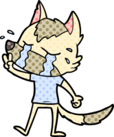 Cartoon weinender Wolf png