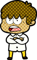 besorgter Cartoon-Junge png