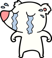 sad little polar bear cartoon png