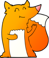 happy cartoon fox png