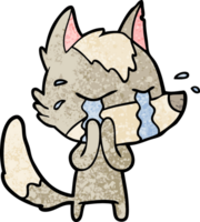 cartoon crying wolf png