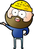 cartoon surprised bearded man png