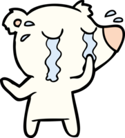 cartoon crying polar bear png