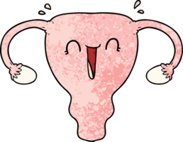 cartoon happy uterus png