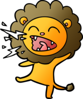 dessin animé lion rugissant png