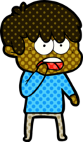 worried cartoon boy png