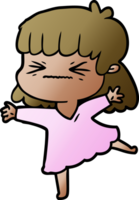 niña enojada de dibujos animados png