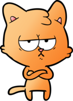 bored cartoon cat png