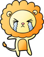 león llorando de dibujos animados png