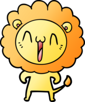 leão de desenho animado feliz png