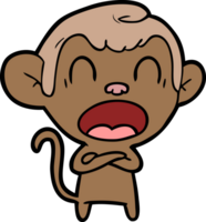 singe de dessin animé criant png