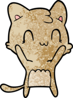 chat heureux de dessin animé png