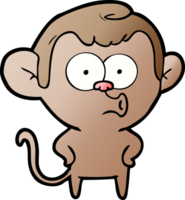 Cartoon überraschter Affe png