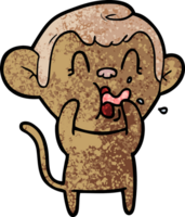 singe de dessin animé fou png