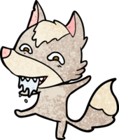 loup affamé de dessin animé png