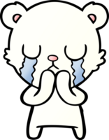 sad little polar bear cartoon png