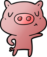 dessin animé, cochon, pointage png