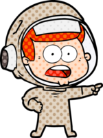cartone animato sorpreso astronauta png