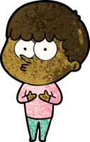 niño curioso de dibujos animados png