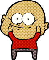 homem careca de desenho animado olhando png