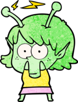 garota alienígena de desenho animado png