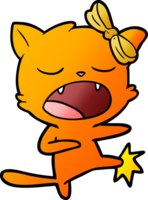 Cartoon tretende Katze png