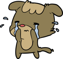 cartoon sad dog crying png