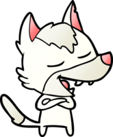 cartoon wolf laughing png