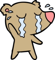 cartoon crying bear png