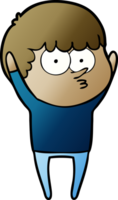 cartoon curious boy png