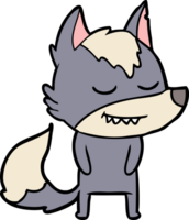 friendly cartoon wolf png