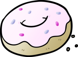 rosquinha de desenho animado com granulado png