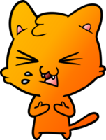 gato de dibujos animados silbando png