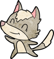 loup de dessin animé amical png