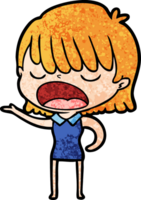 cartoon woman talking loudly png