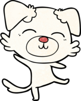 cartoon dog doing a happy dance png