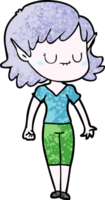 menina elfa feliz dos desenhos animados png