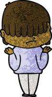 cartoon boy with untidy hair png