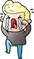 hombre llorando de dibujos animados png