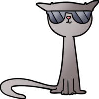 chat cool de dessin animé png