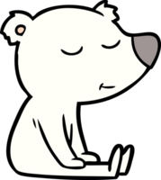 contento polare orso cartone animato png