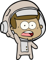 dessin animé surpris astronaute png