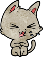 gato de dibujos animados silbando png