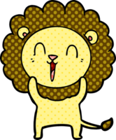 caricature de lion qui rit png