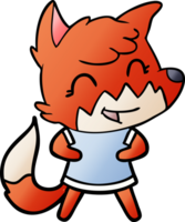 happy cartoon fox png