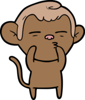 dessin animé singe suspect png