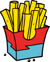 batatas fritas de junk food de desenhos animados png