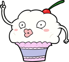 lustiger Cartoon-Cupcake png