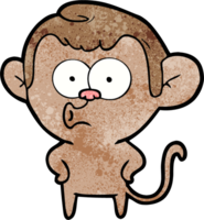 Cartoon überraschter Affe png